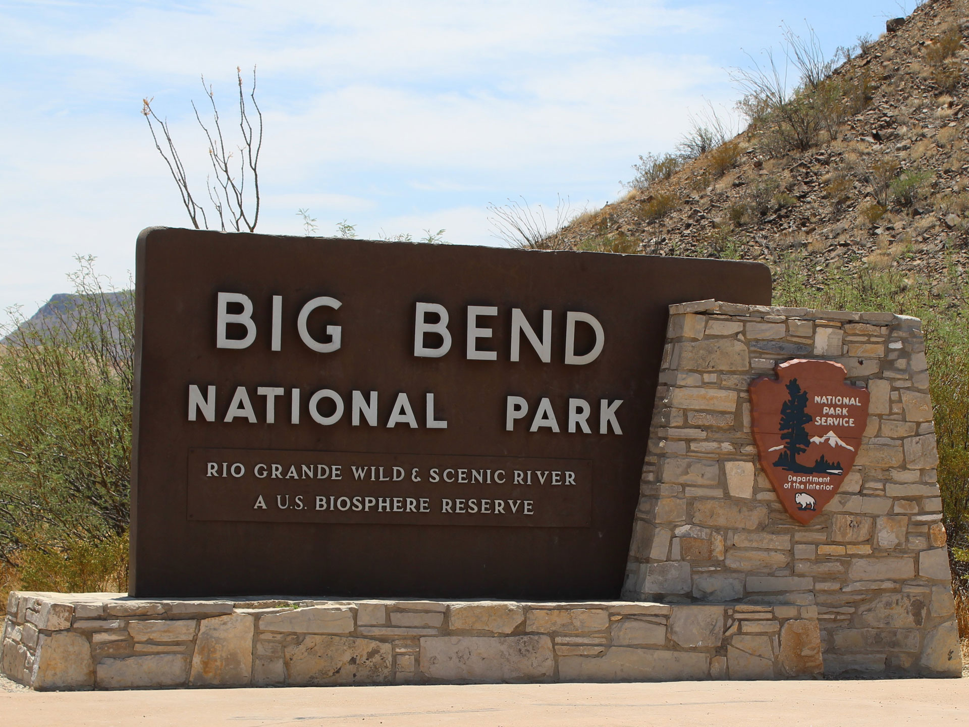 Big Bend National Park Entrance Sign Ten Bits Ranch