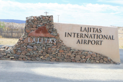 Lajitas International Airport Sign