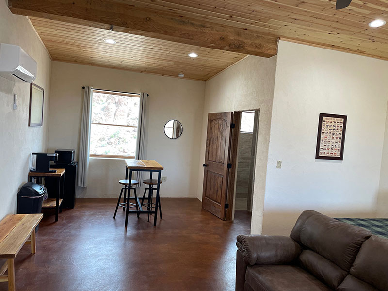 Inside the Lewis Land & Cattle Company Guest Room